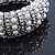 Bridal/ Prom/ Wedding White Simulated Pearl Flex Bracelet In Rhodium Plating - 19cm L - view 4