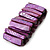 Wide Purple Shell Bar Stretch Bracelet - up to 20cm L - view 5
