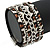 Wide Animal Pattern with Chain Detailing Magnetic Bracelet In Silver Tone - 18cm L - view 7