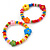 Children's/ Teen's / Kid's Multicoloured Wood Bead with Flowers Flex Bracelet - Set of 2pcs - Adjustable - view 7