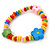Children's/ Teen's / Kid's Multicoloured Wood Bead with Flowers Flex Bracelet - Set of 2pcs - Adjustable - view 5