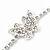 Delicate Clear Crystal Butterfly Bracelet In Silver Tone Metal - 16cm L/ 5cm Ext - view 5