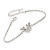 Delicate Clear Crystal Butterfly Bracelet In Silver Tone Metal - 16cm L/ 5cm Ext - view 2