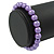 8mm Purple Pearl Style Single Strand Bead Flex Bracelet - 18cm L - view 3