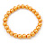 8mm Golden Yellow Pearl Style Single Strand Bead Flex Bracelet - 18cm L - view 5