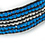 Unisex Blue/ Silver Glass Bead Friendship Bracelet - Adjustable - view 4