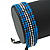 Unisex Blue/ Silver Glass Bead Friendship Bracelet - Adjustable - view 3
