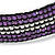 Unisex Purple/ Silver Glass Bead Friendship Bracelet - Adjustable - view 3