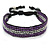 Unisex Purple/ Silver Glass Bead Friendship Bracelet - Adjustable - view 7