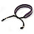 Unisex Purple/ Silver Glass Bead Friendship Bracelet - Adjustable - view 5