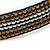 Unisex Brown/ Silver Glass Bead Friendship Bracelet - Adjustable - view 4