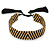 Handmade Gold/ Black Glass with Silk Tassel Wristband Bracelet - Adjustable - view 8