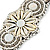 Handmade Boho Style Beaded, Shell Wristband Bracelet (White, Cream, Silver) - 16cm L/ 2cm Ext - view 3