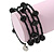 Multistrand Black Glass Bead Flex Bracelet - Adjustable - view 3