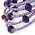 Multistrand Metallic Purple/ Violet Glass Bead Flex Bracelet - Adjustable - view 4