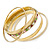 Indian Style Multicoloured Crystal Textured Bangle Set of 5 In Gold Tone - 19cm L - view 2