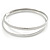 Rhodium Plated Slim Smooth & Textured Bangle Set - 7 Pcs - view 4