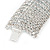 Statement 12 Row Clear Austrian Crystal Domed Bracelet with Tongue Clasp In Silver Tone - 20cm L - view 10
