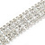 Bridal/ Wedding/ Prom/ Party Austrian Crystal Bracelet with Tongue Clasp In Silver Tone - 17cm L - view 4