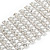 Statement 9 Row Austrian Crystal Bracelet with Tongue Clasp In Silver Tone - 18cm L - view 4
