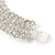 Statement 4 Row Austrian Crystal Bracelet with Tongue Clasp In Silver Tone - 17cm L - view 5