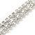 Bridal/ Wedding/ Prom/ Party Austrian Crystal Bracelet with Tongue Clasp In Silver Tone - 17cm L - view 4