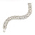 Bridal/ Wedding/ Prom/ Party Austrian Crystal Bracelet with Tongue Clasp In Silver Tone - 17cm L - view 7