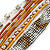 Silver/ White/ Toffee/ Bronze Glass Bead, Silk Cord Handmade Magnetic Bracelet - 18cm L - view 3
