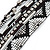 Silver/ Black/ White Glass Bead, Silk Cord Handmade Magnetic Bracelet - 18cm L - view 3