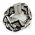 Silver/ Black/ White Glass Bead, Silk Cord Handmade Magnetic Bracelet - 18cm L - view 8