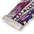 Silver/ Purple/ Pink/ Fuchsia Glass Bead, Silk Cord Handmade Magnetic Bracelet - 18cm L - view 6