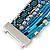 Silver/ Black/ Teal/ Light Blue Glass Bead, Silk Cord Handmade Magnetic Bracelet - 18cm L - view 5