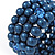 Dark Blue Glass Bead Coiled Flex Bracelet - Adjustable - view 4