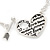 Silver Plated Heart Arrow Bracelet - 17cm L - view 4