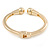 Gold Plated Double Ball Hinged Bangle Bracelet - 19cm L - view 7