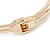 Gold Plated Double Ball Hinged Bangle Bracelet - 19cm L - view 5