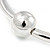 Silver Tone Polished Ball Hinged Bangle Bracelet - 19cm L - view 5