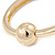 Gold Tone Polished Ball Hinged Bangle Bracelet - 19cm L - view 4
