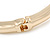 Gold Tone Polished Ball Hinged Bangle Bracelet - 19cm L - view 5