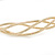 Gold Tone Textured Twisted Cuff Bracelet - Adjustable - view 4