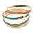 Indian Style Clear Crystal Textured Pastel Enamel Bangle Set of 9 In Gold Tone - 19cm L - view 5