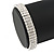 3 Row Clear Austrian Crystal Flex Bracelet In Silver Tone - 18cm L - view 3
