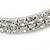 2 Row Clear Austrian Crystal Flex Bracelet In Silver Tone - 19cm L - view 4