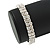 2 Row Clear Austrian Crystal Flex Bracelet In Silver Tone - 19cm L - view 2