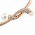 Rose Gold Clear Crystal Calla Lily Bangle Bracelet - 19cm L - view 3