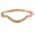 Gold Plated Crystal 'Wave' Bangle Bracelet - 19cm L