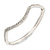 Silver Plated Crystal 'Wave' Bangle Bracelet - 19cm L - view 3