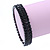 3 Row Jet Black Crystal Tennis Bracelet In Black Tone Metal - 16.5cm L - (For smaller hands) - view 2