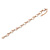 Delicate Classic White Simulated Glass Pearl Oval Link Rose Gold Tone Metal Bracelet - 15cm L/ 3cm Ext (For Small Wrist) - view 3