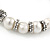 10mm Freshwater Pearl With Turtle Charm and Silver Tone Metal Rings Stretch Bracelet - 18cm L - view 6